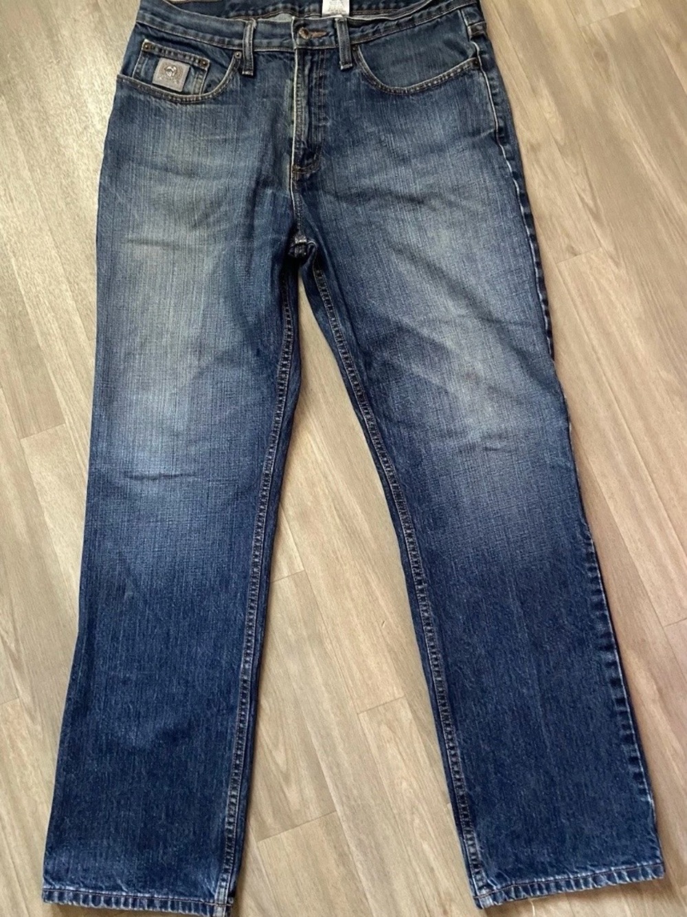 Cinch Jeans Blue Medium Wash Western Bootcut Denim Work Jeans Men's 34x32